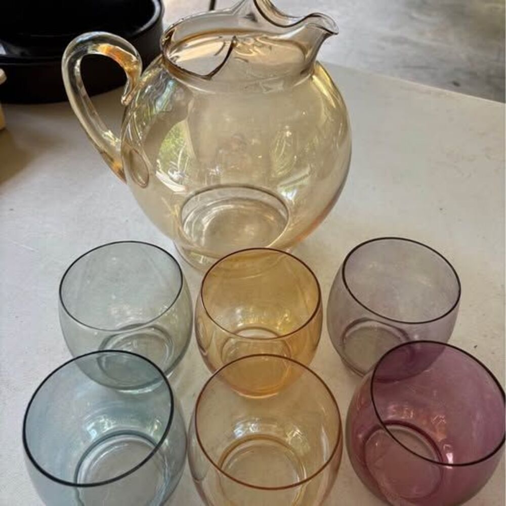Colorful Vintage Beverage Set